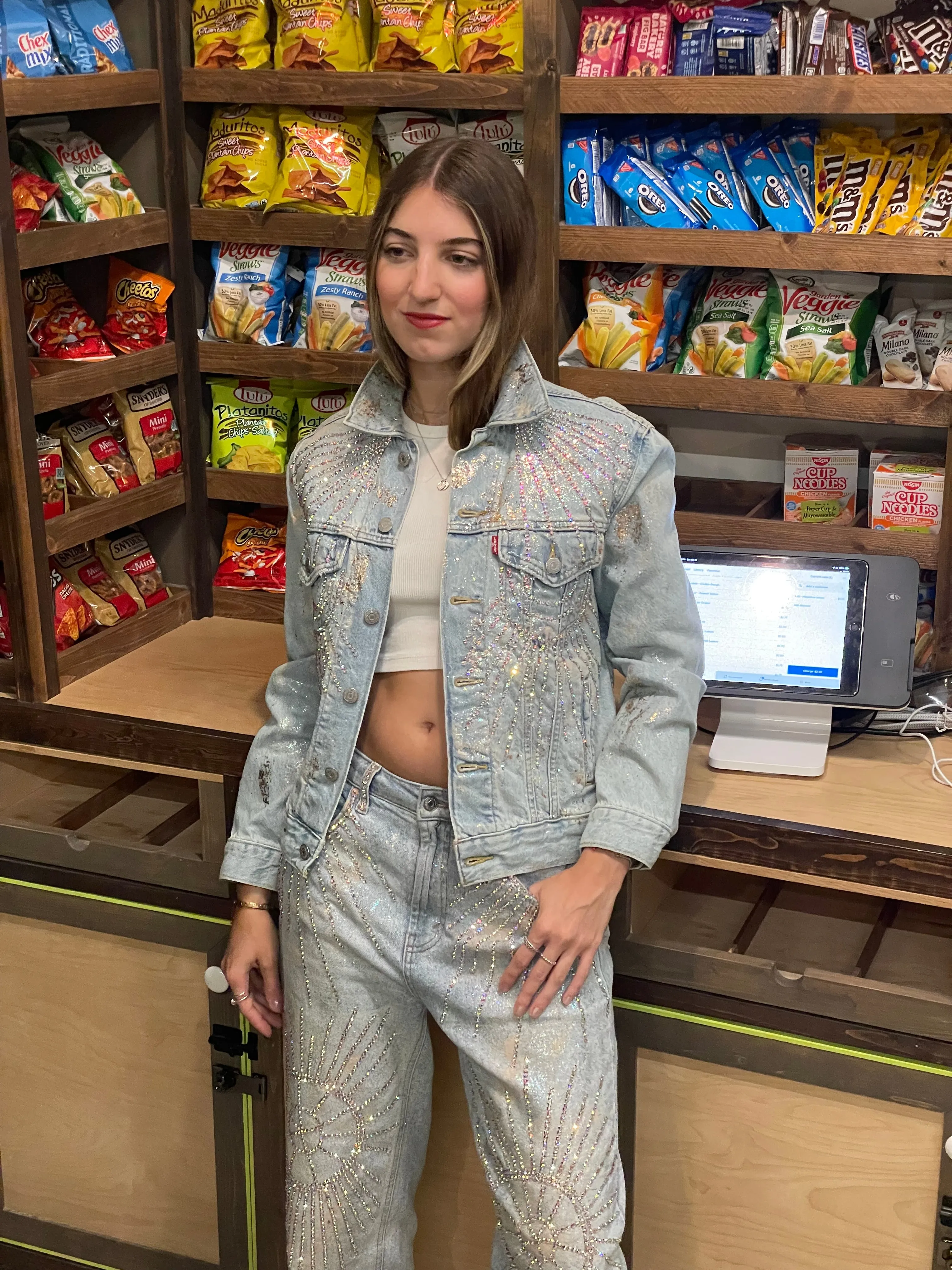 Sparkle my Love Denim Jacket