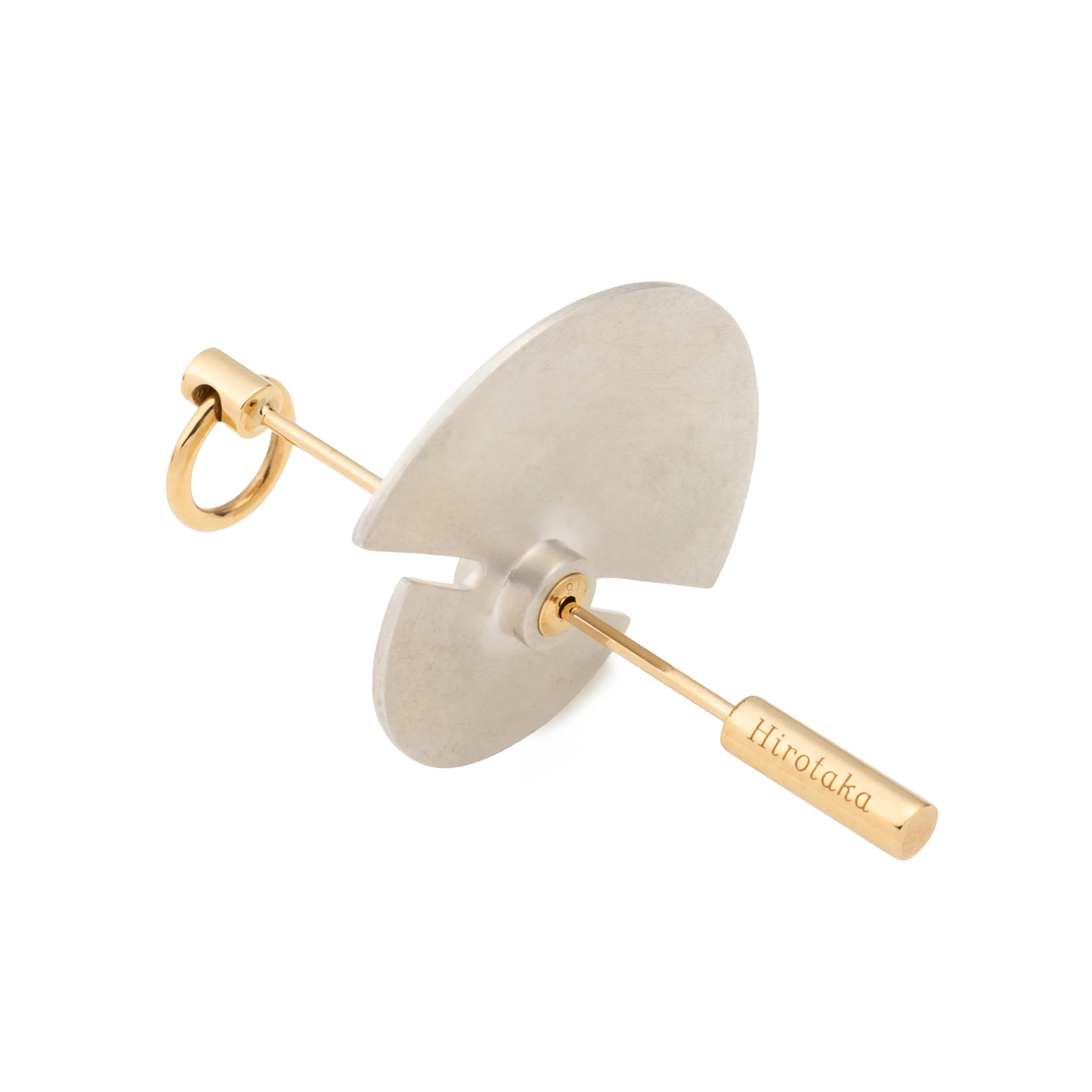 SPEAR Door Knocker Earring Large size, Silver Bird Disk