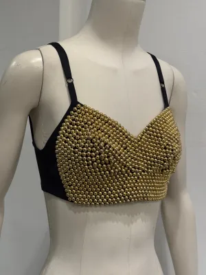 S/S1992 Dolce & Gabbana runway pearl corset bustier top
