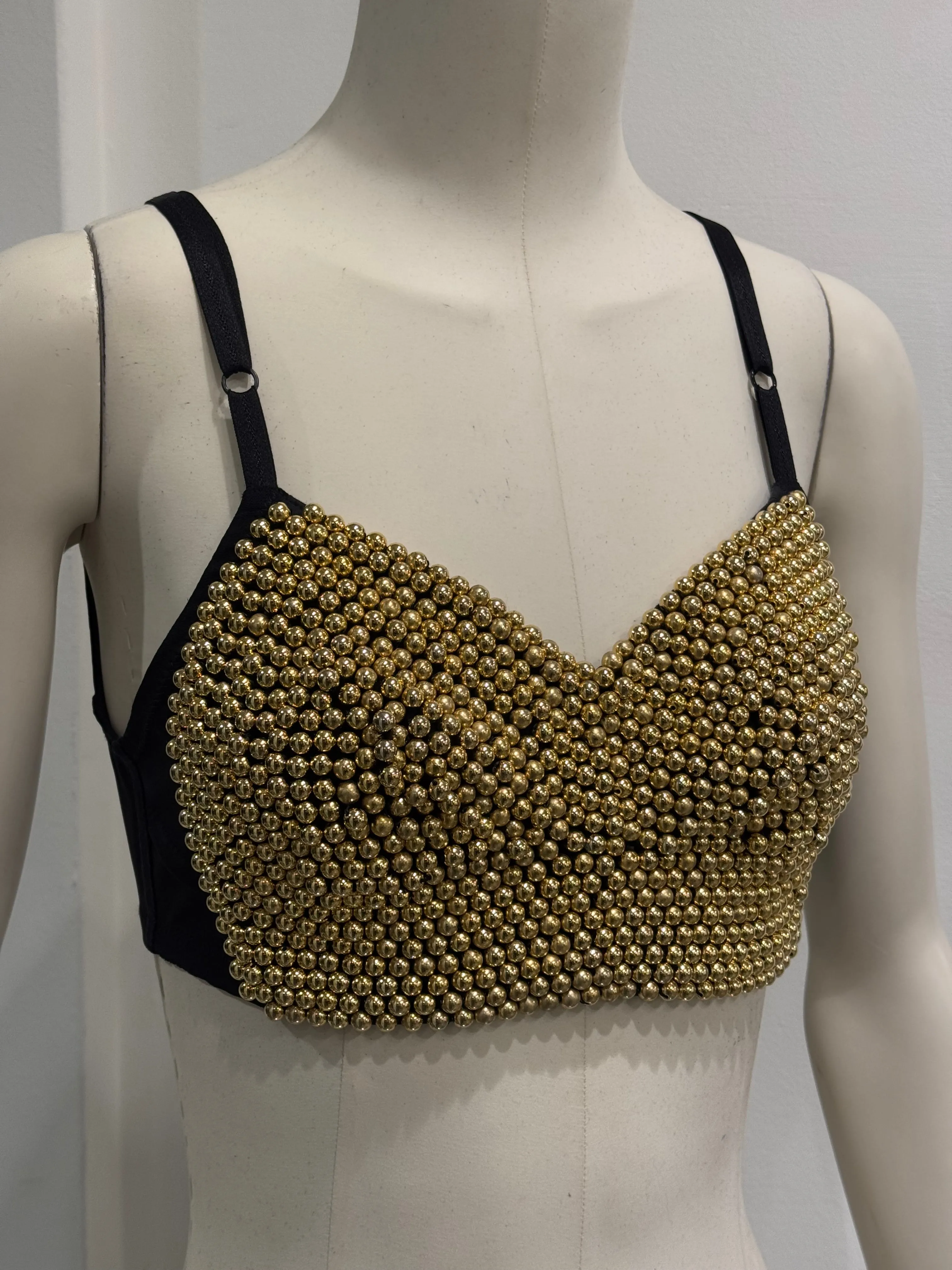 S/S1992 Dolce & Gabbana runway pearl corset bustier top