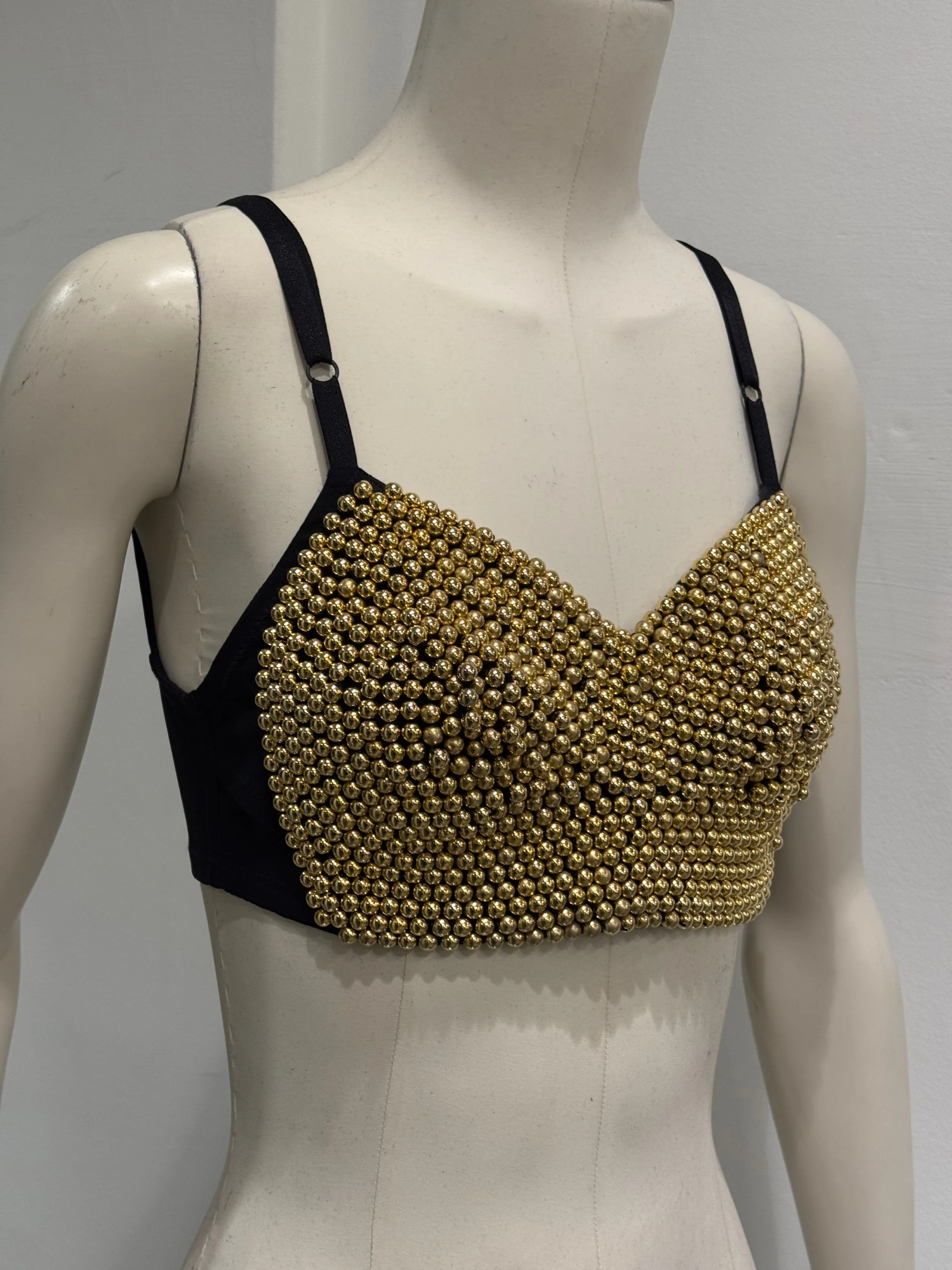 S/S1992 Dolce & Gabbana runway pearl corset bustier top