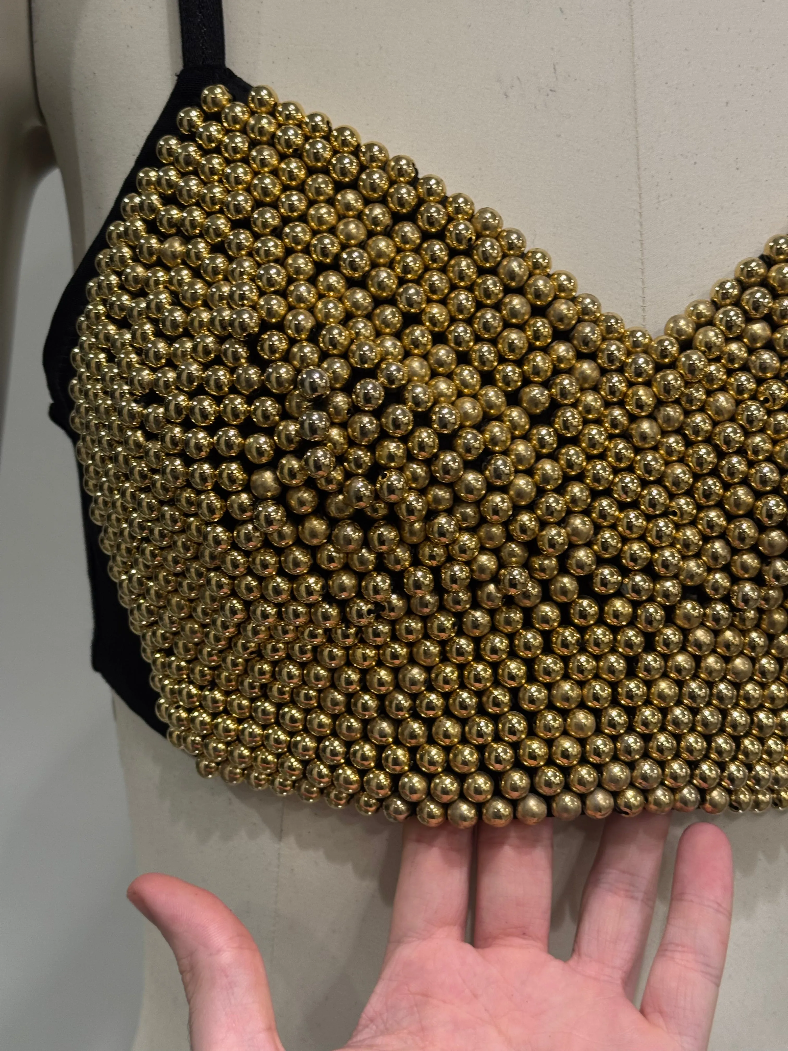 S/S1992 Dolce & Gabbana runway pearl corset bustier top