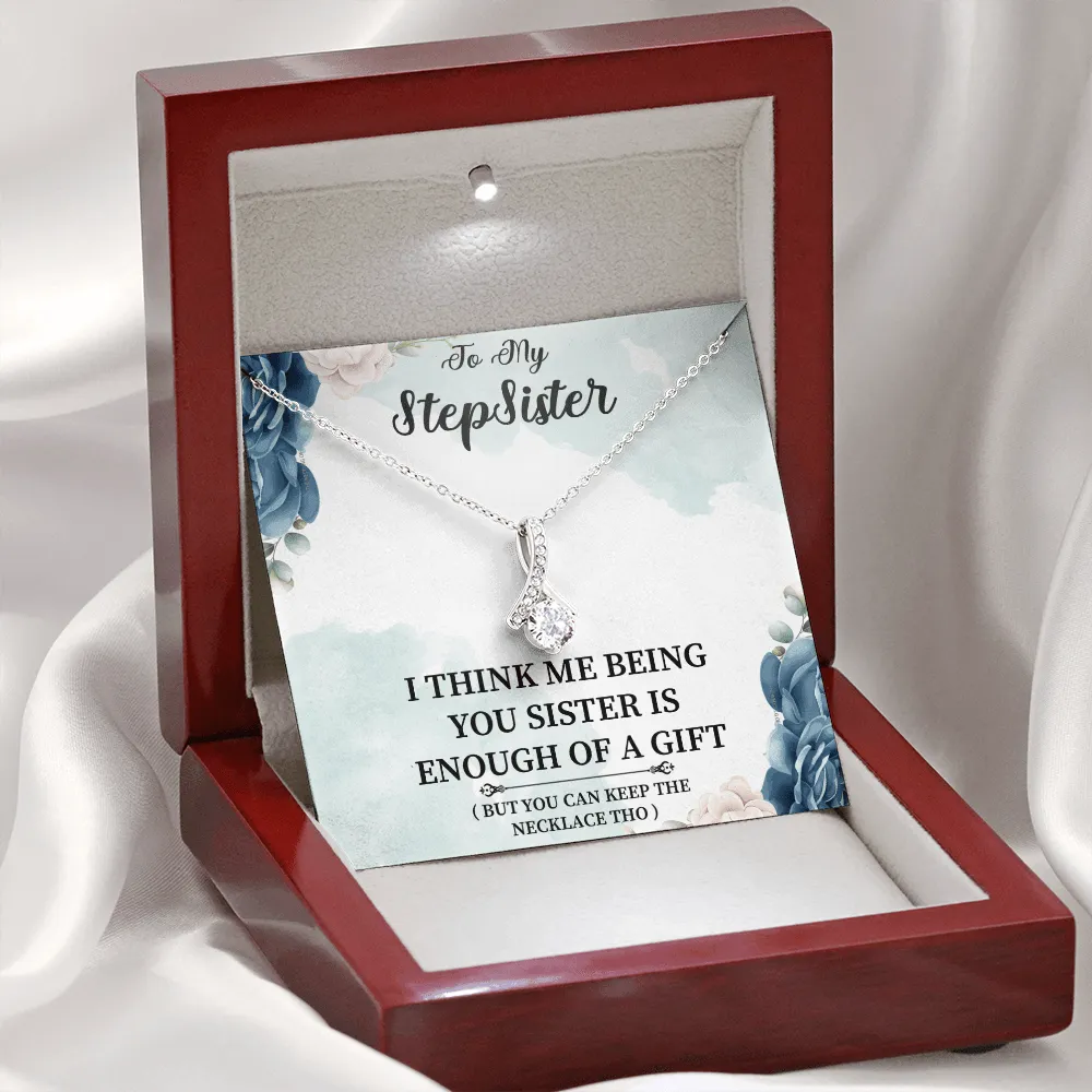 Stepsister - I Think Me Being You - Alluring Beauty Infinity Necklace Message Card
