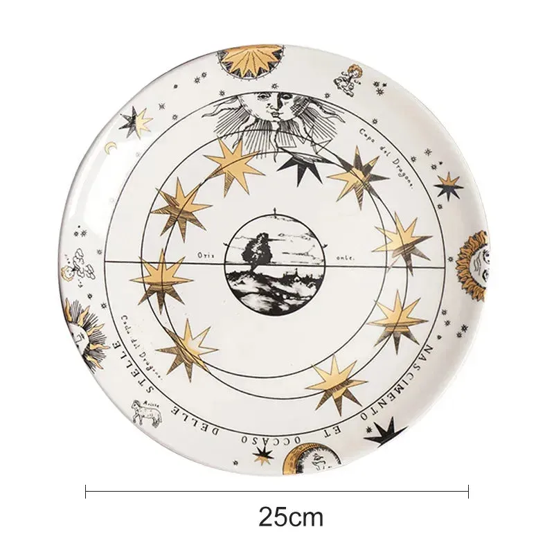 Sun Face Ceramic Wall Hanging Plate