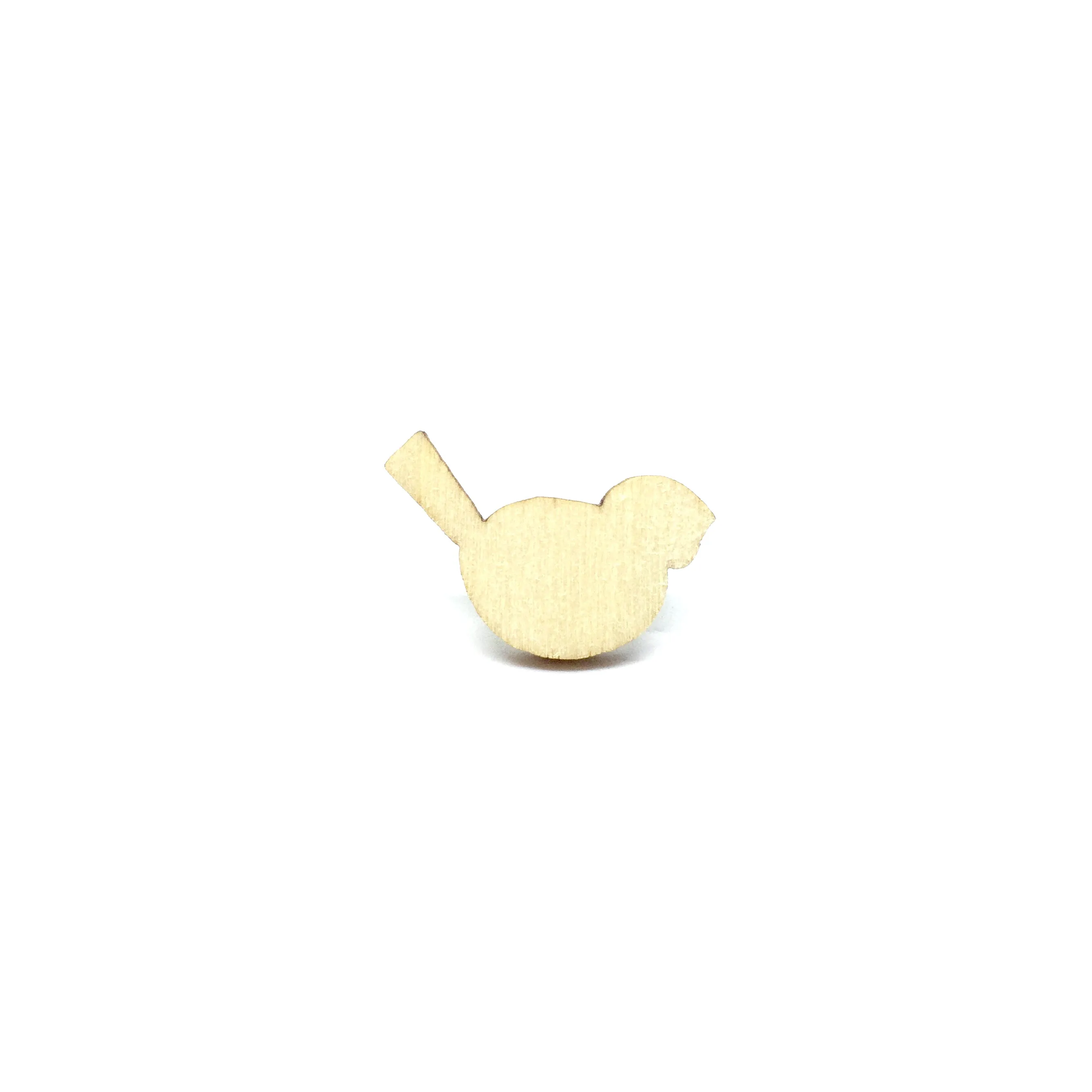 Sweet Dove Wooden Brooch Pin - LM