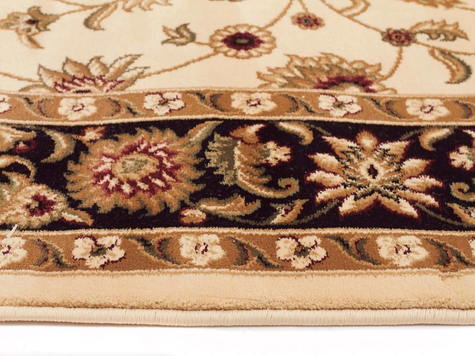 Sydney Classic Runner Ivory with Black Border Runner Rug