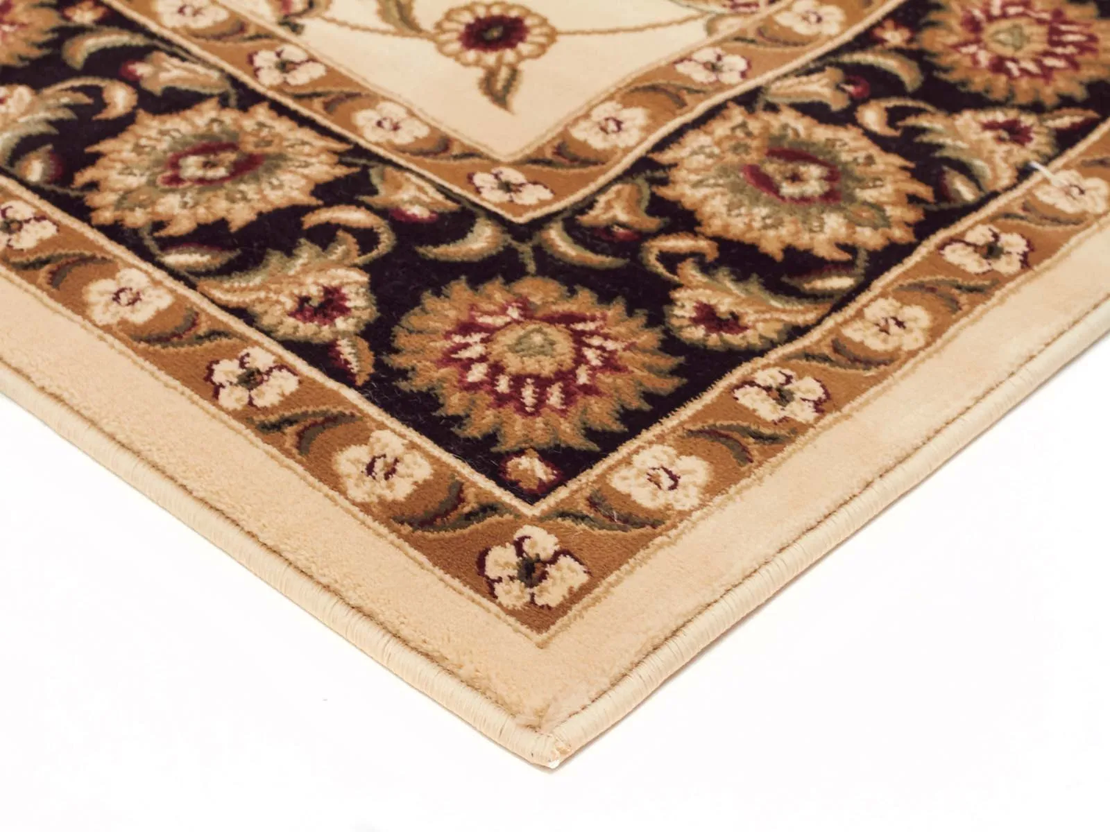 Sydney Classic Runner Ivory with Black Border Runner Rug