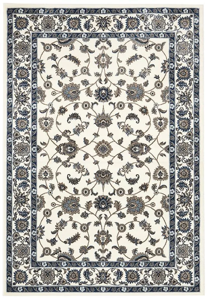Sydney Collection Classic Rug White with White Border