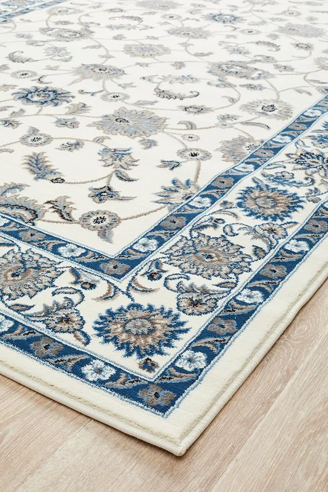 Sydney Collection Classic Rug White with White Border