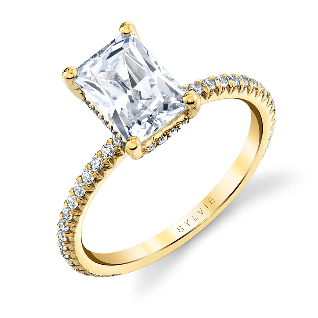 Sylvie Radiant Cut Classic Engagement Ring