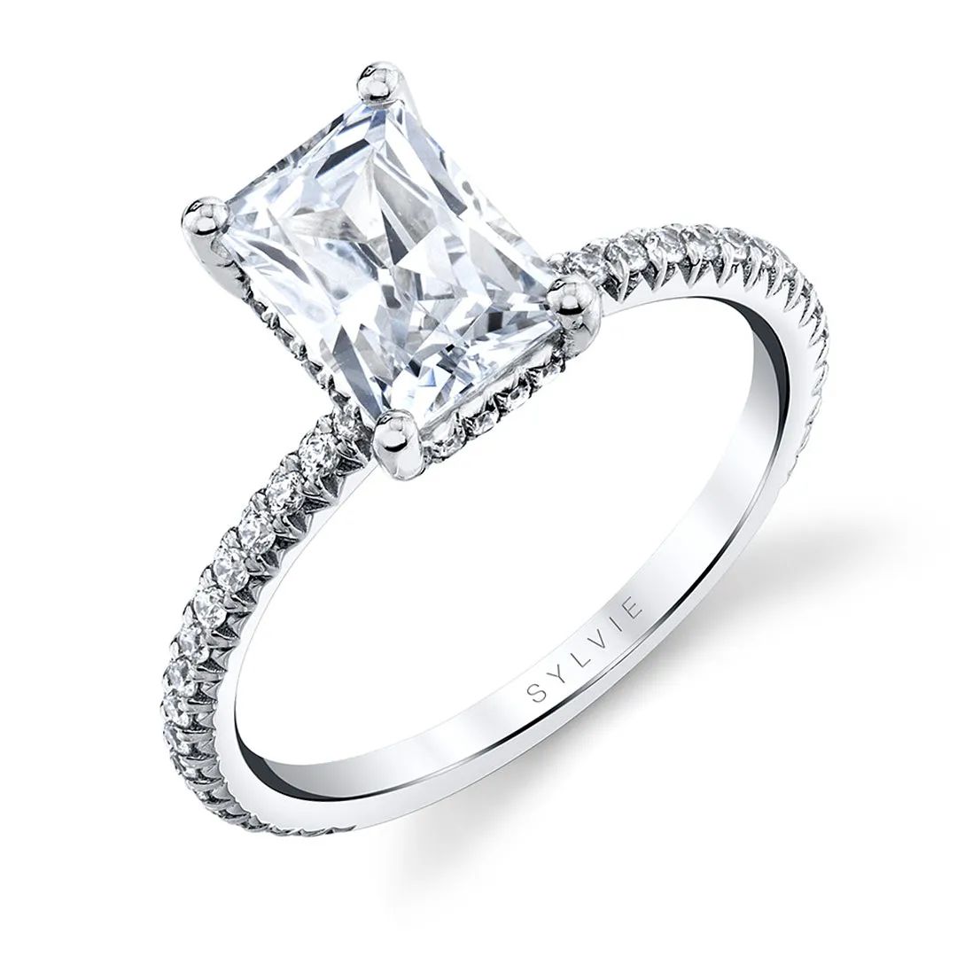 Sylvie Radiant Cut Classic Engagement Ring