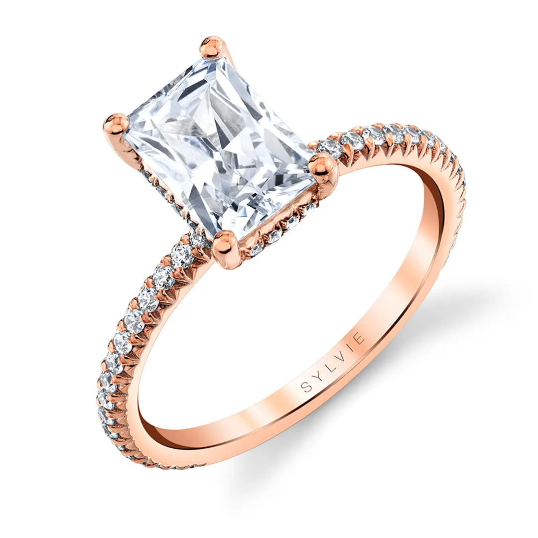 Sylvie Radiant Cut Classic Engagement Ring