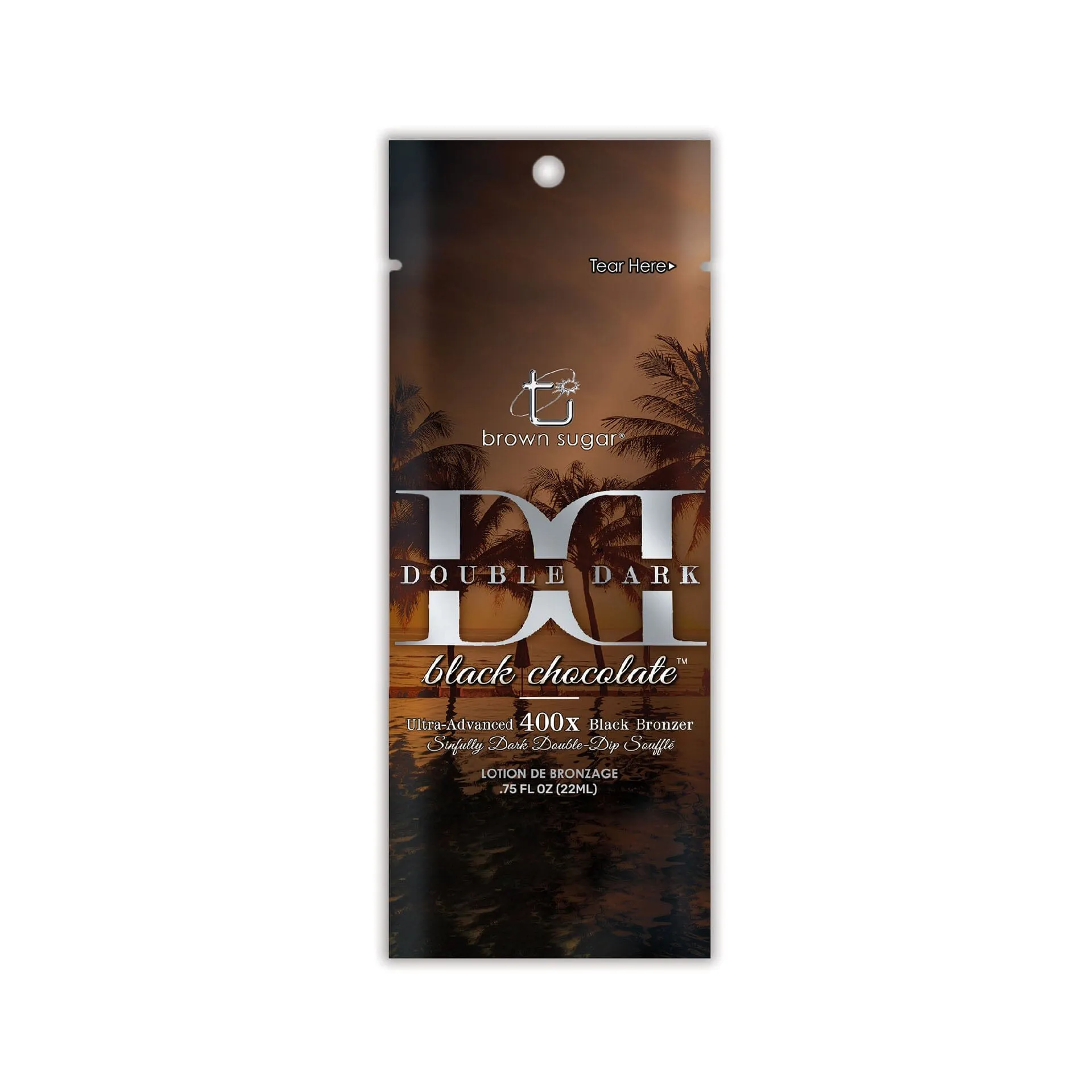 Tan Inc. Double Dark Black Chocolate 400X 0.75 OZ. (5 Pack)