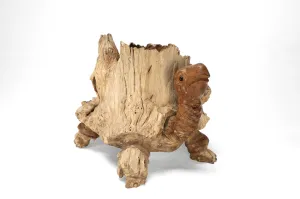 Teak Turtle Sculpture II