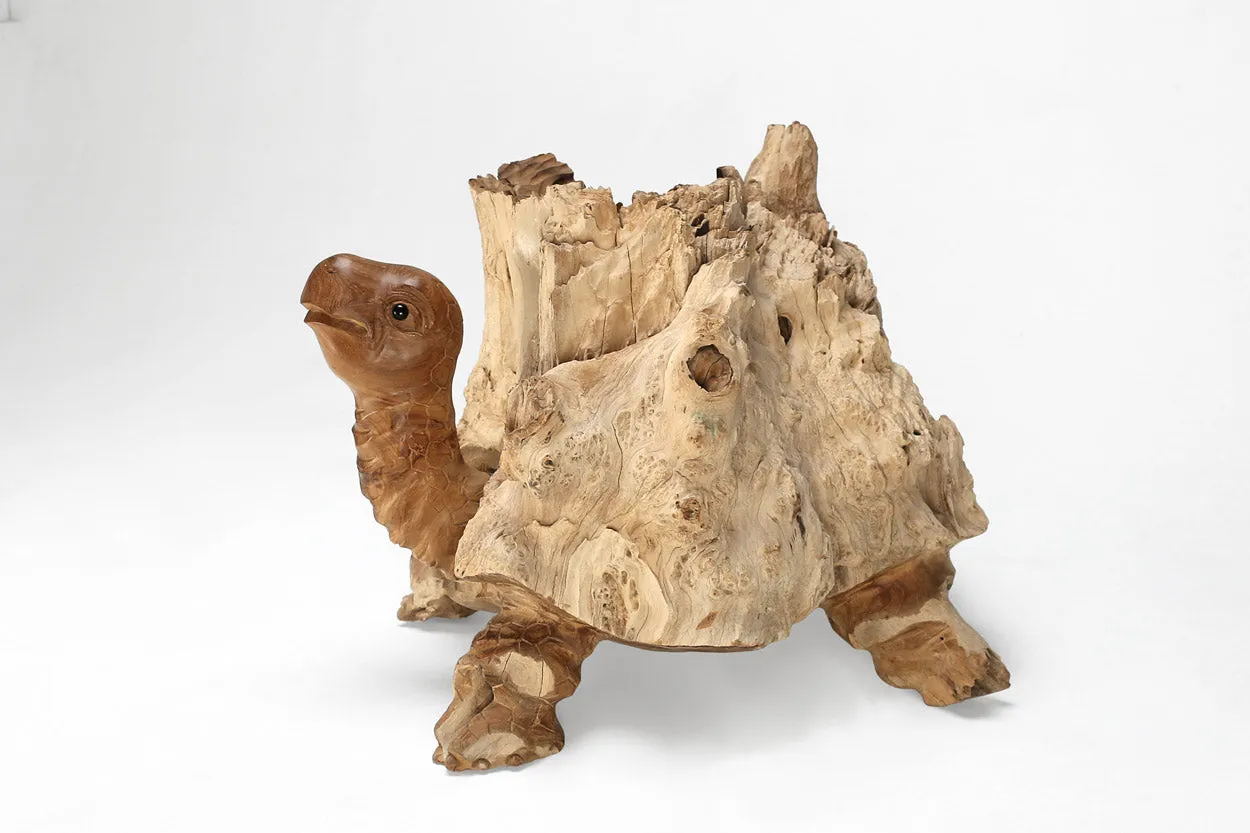 Teak Turtle Sculpture II