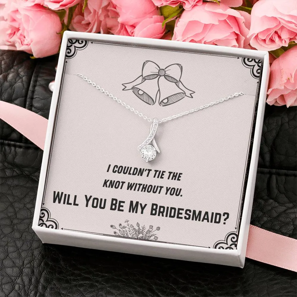 Tie the Knot Bells Bridesmaid Proposal Necklace
