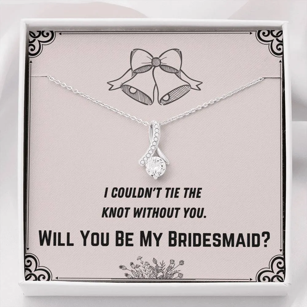 Tie the Knot Bells Bridesmaid Proposal Necklace
