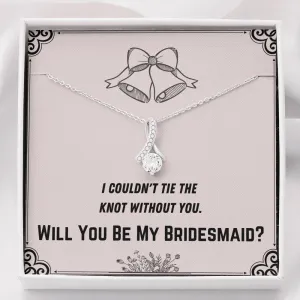 Tie the Knot Bells Bridesmaid Proposal Necklace