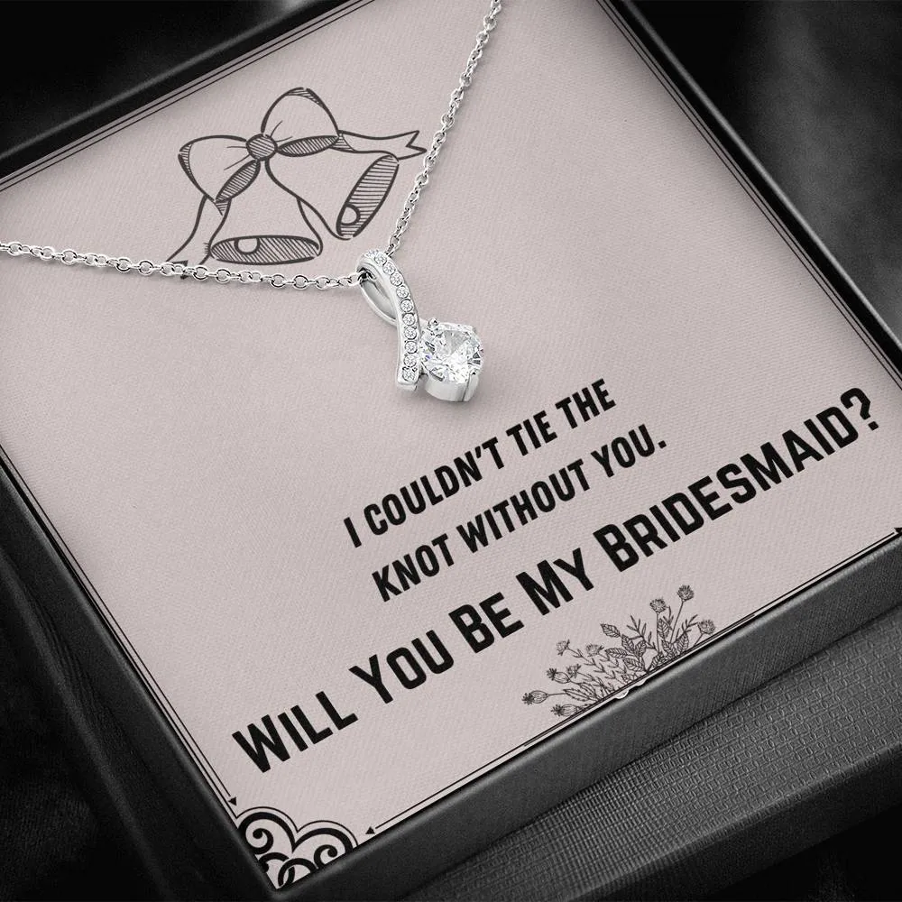 Tie the Knot Bells Bridesmaid Proposal Necklace
