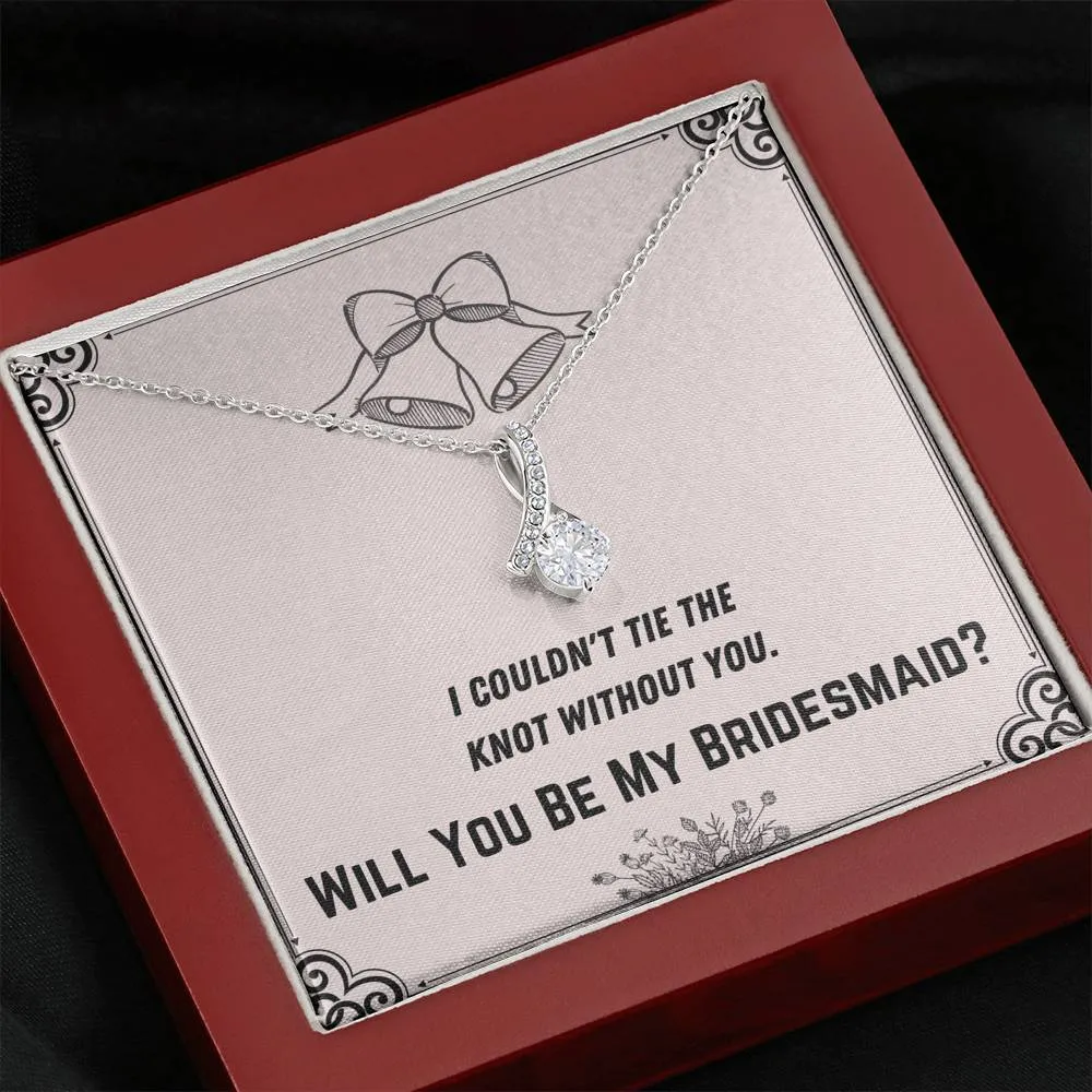 Tie the Knot Bells Bridesmaid Proposal Necklace