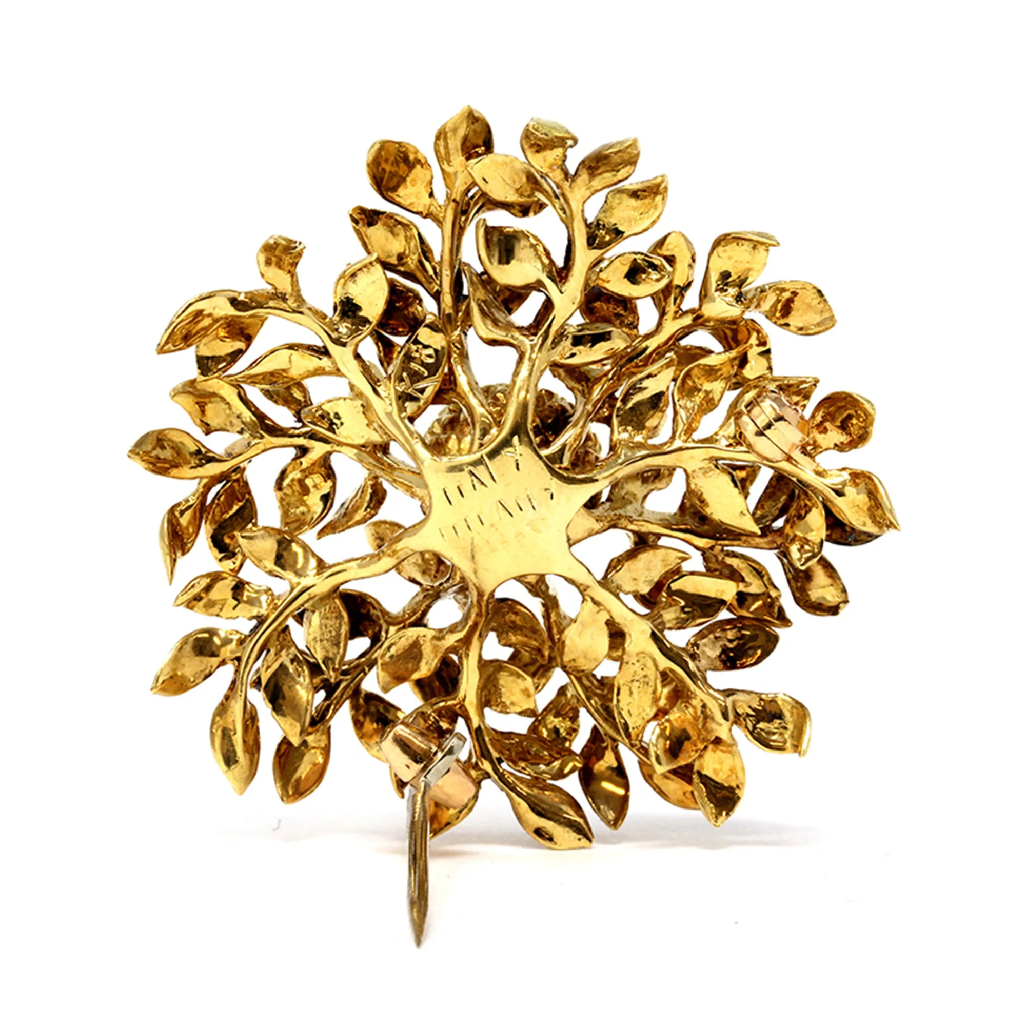 Tiffany & Co. 18 Karat Red Coral and Yellow Gold Brooch
