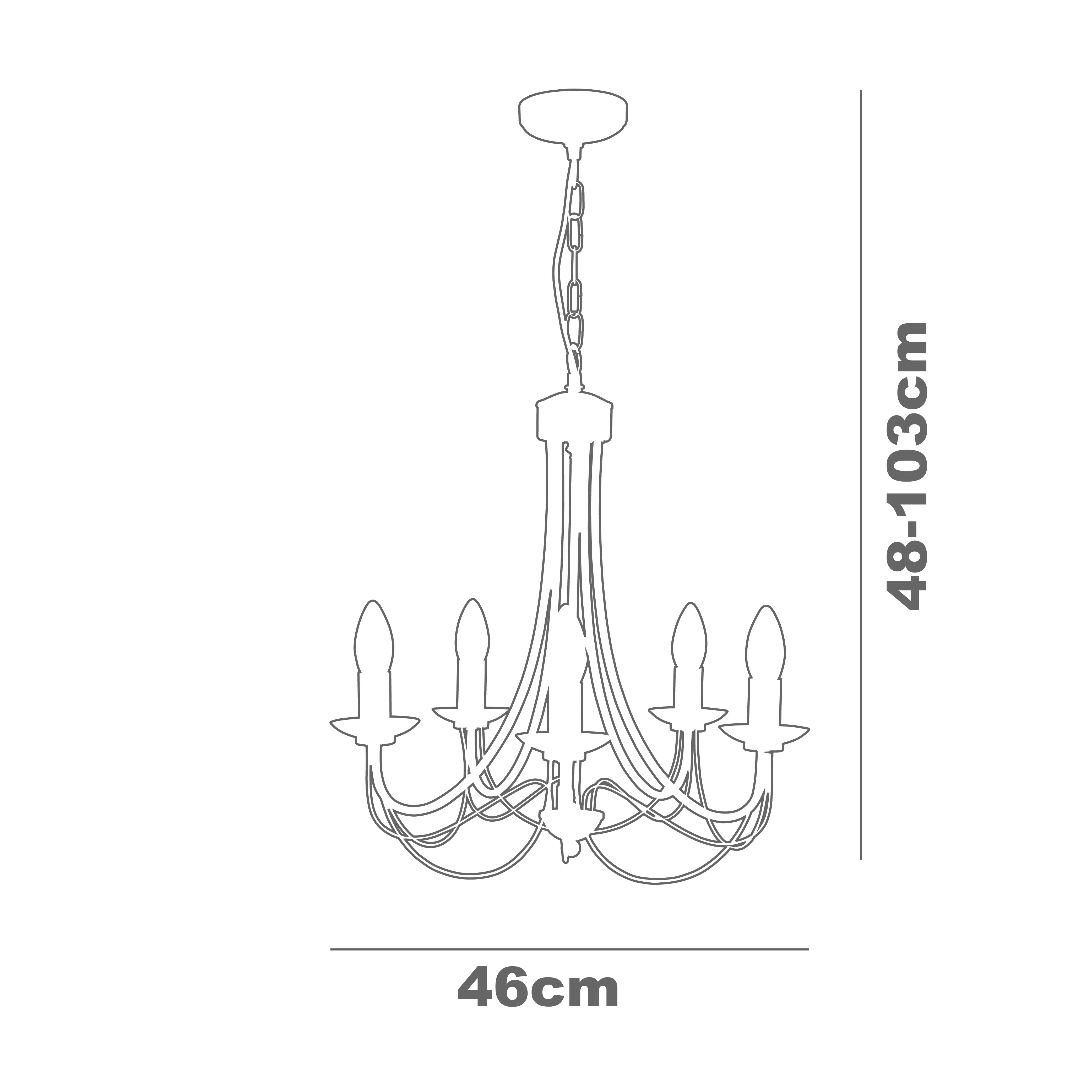 Tilney 5 Light Candle Chandelier Antique Brass