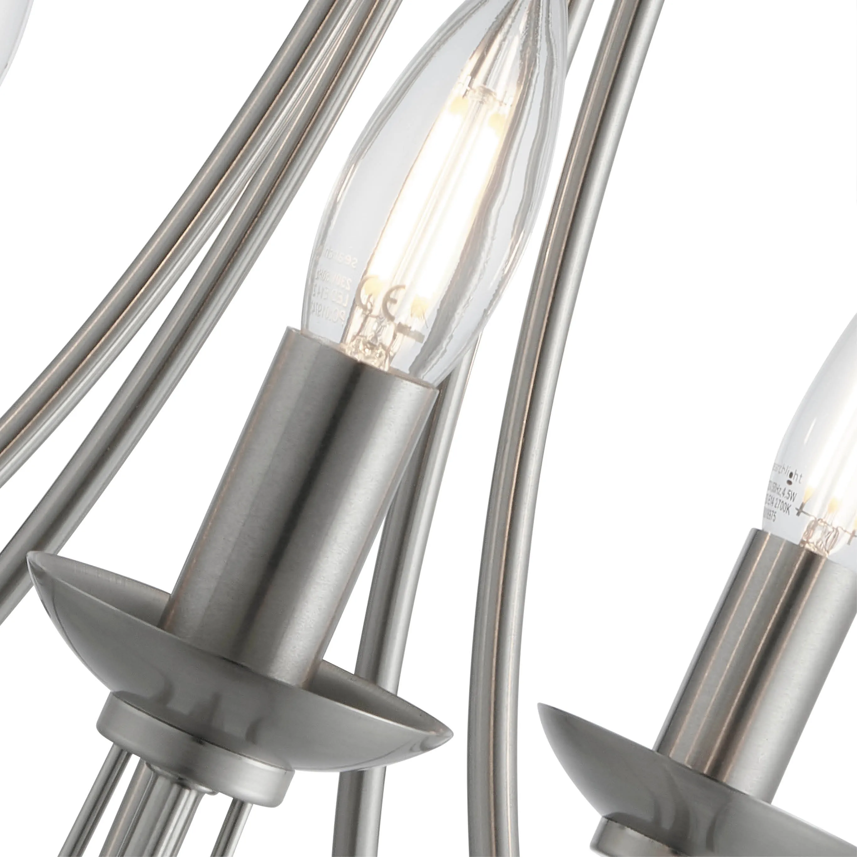 Tilney 5 Light Candle Chandelier Satin Silver