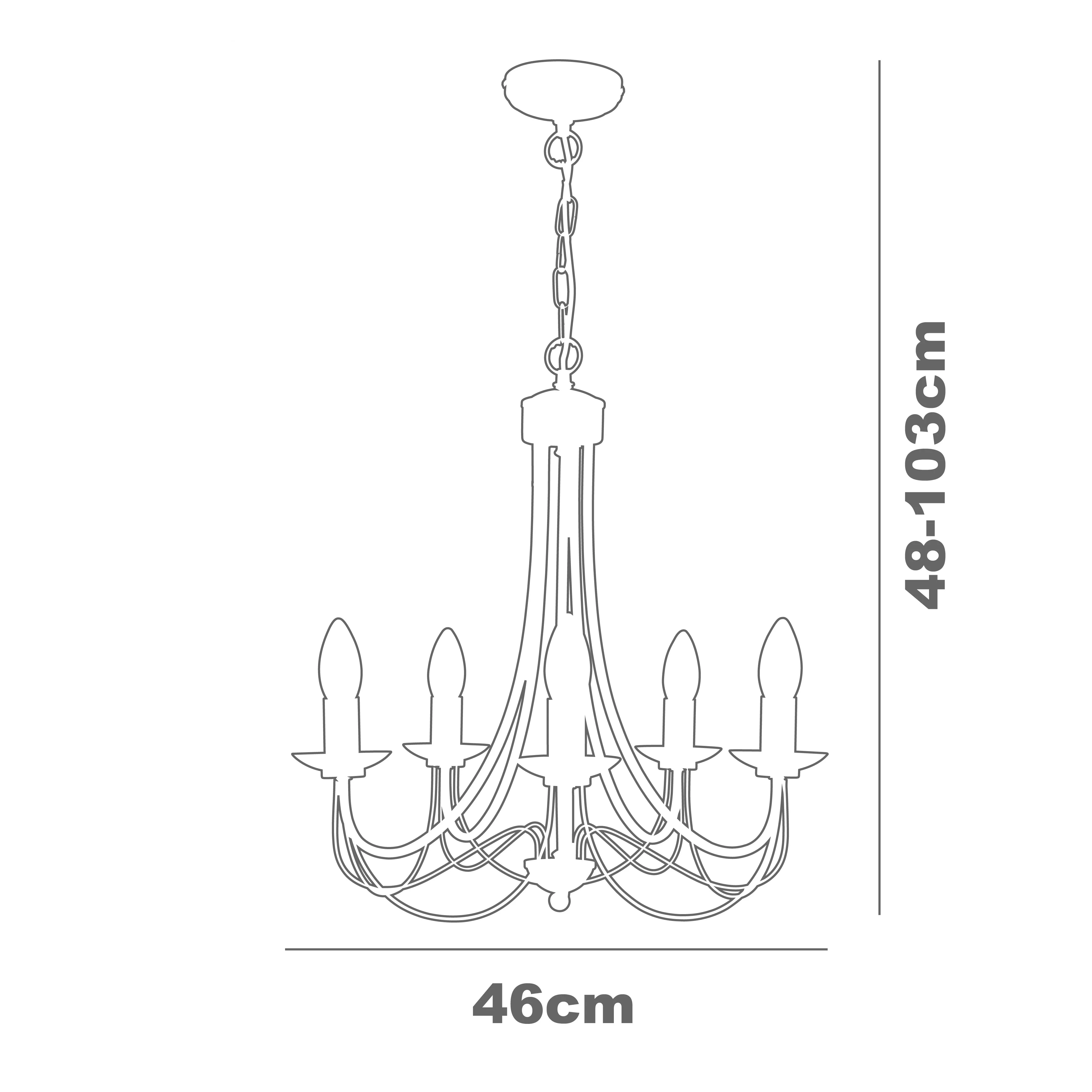 Tilney 5 Light Candle Chandelier Satin Silver