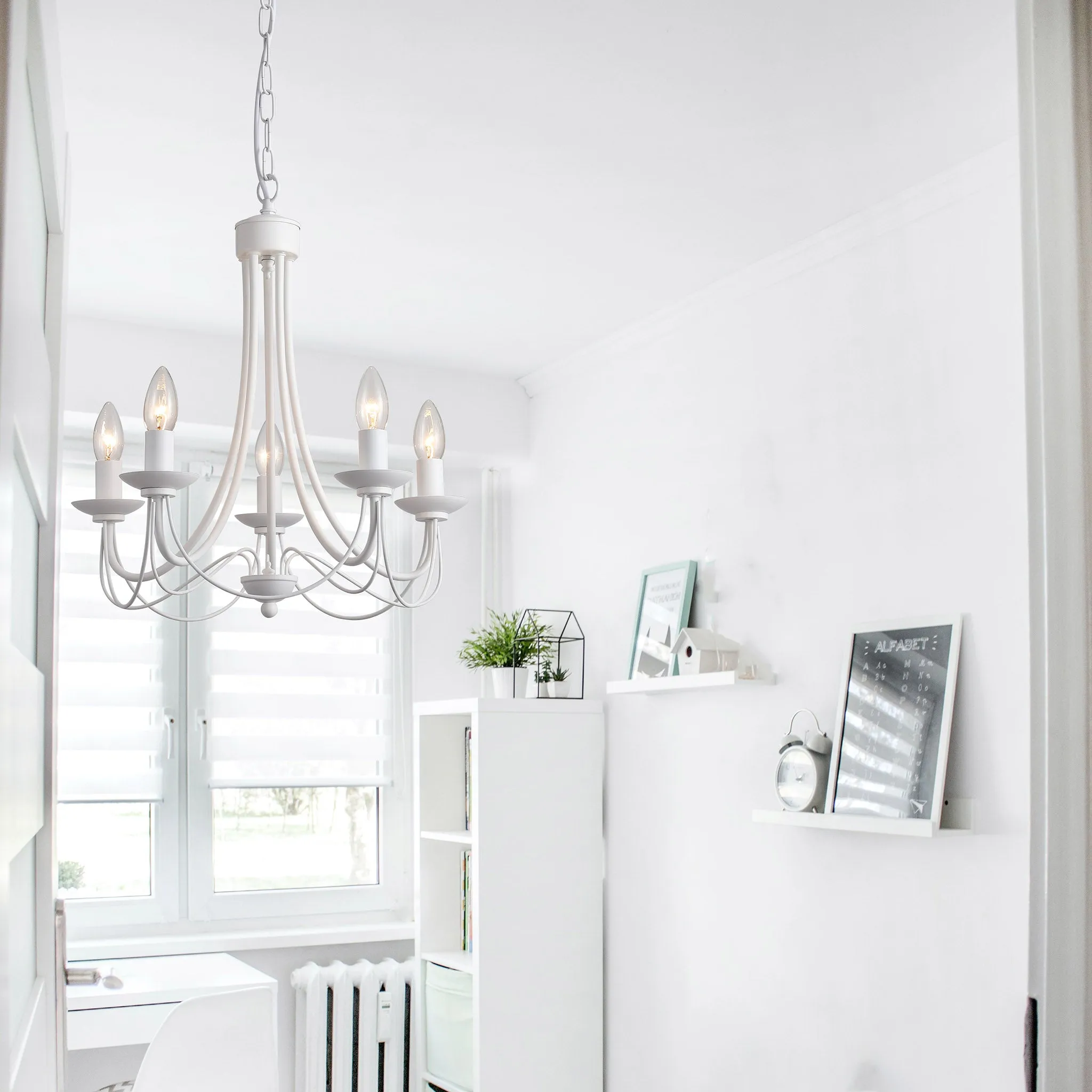 Tilney 5 Light Candle Chandelier White