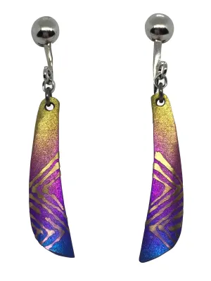 Titanium earrings - BLADE model