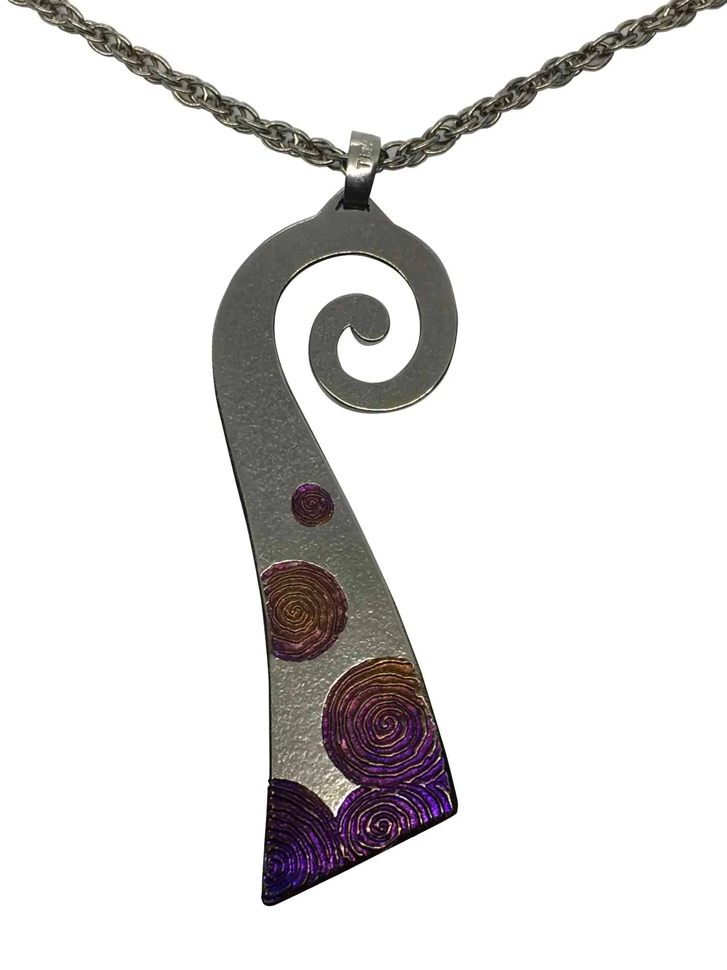 Titanium pendant - SPIRAL model