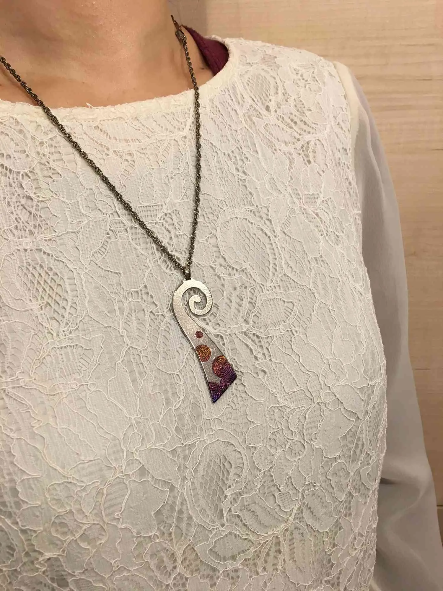 Titanium pendant - SPIRAL model