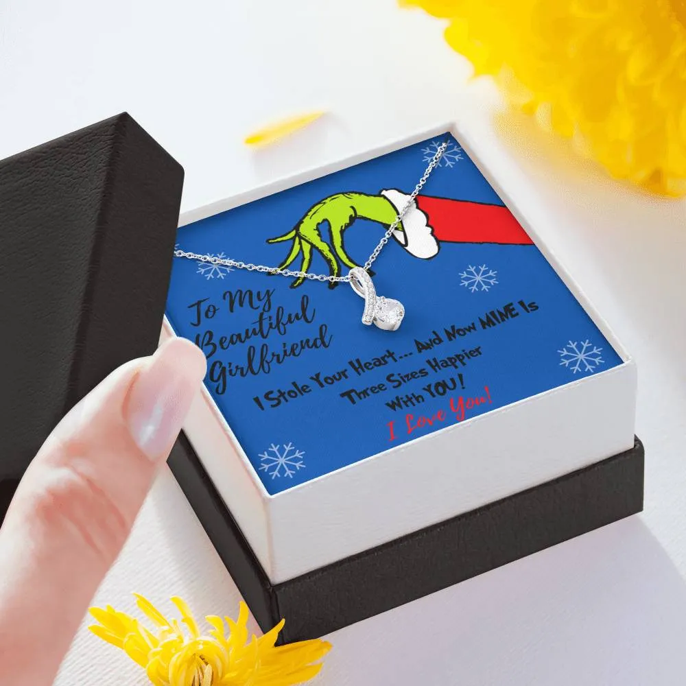 To My Beautiful Girlfriend Grinch Necklace