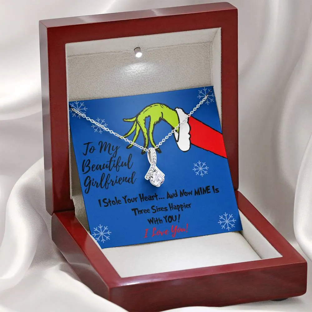 To My Beautiful Girlfriend Grinch Necklace