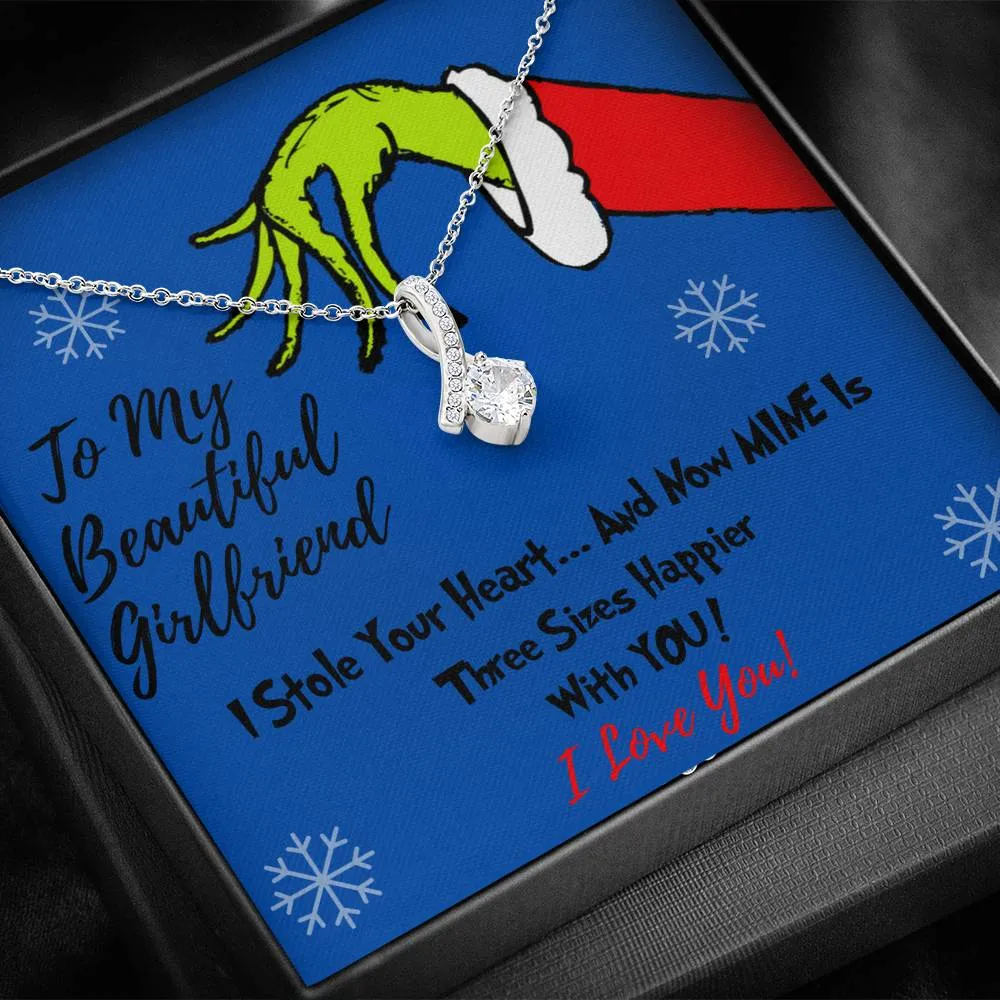 To My Beautiful Girlfriend Grinch Necklace