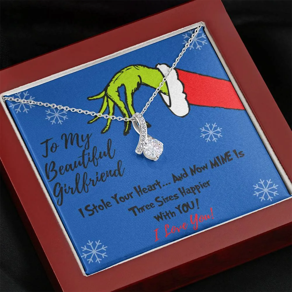 To My Beautiful Girlfriend Grinch Necklace