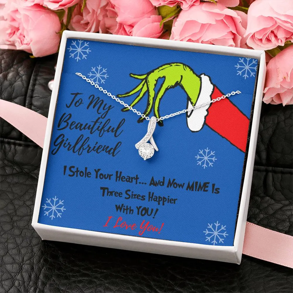 To My Beautiful Girlfriend Grinch Necklace