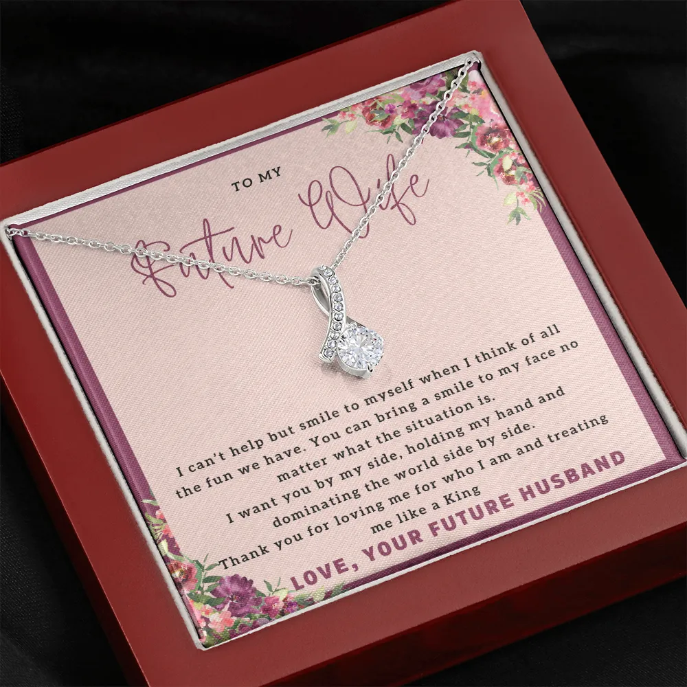 To my future wife massage card necklace with luxury box