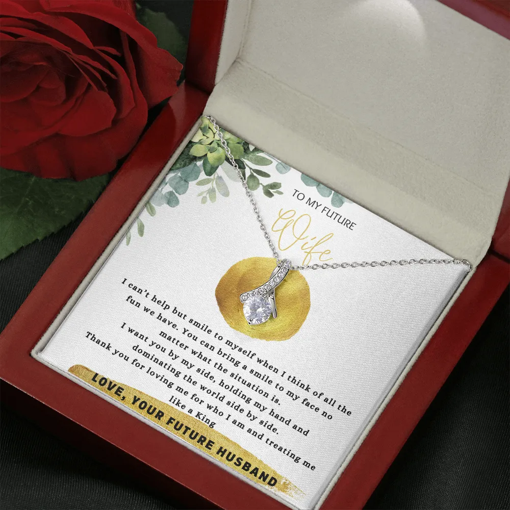 To my future wife massage card necklace with luxury box