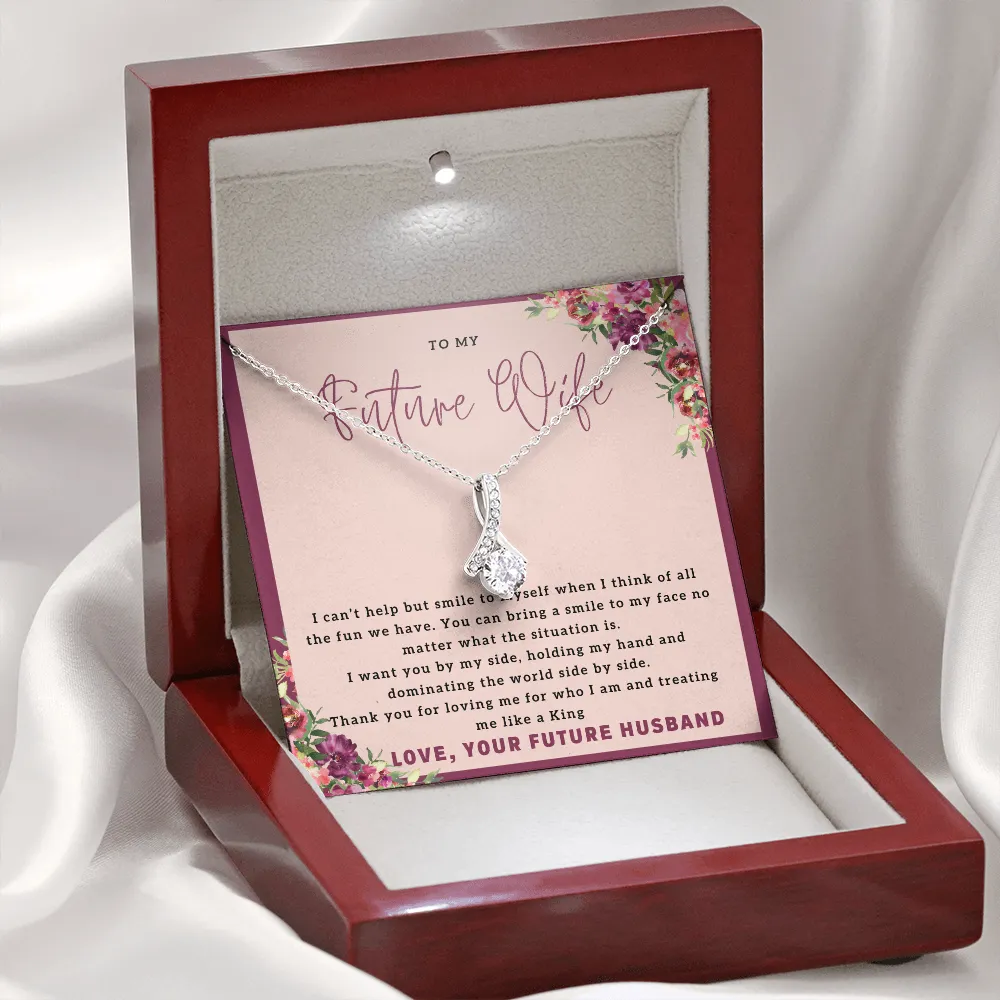 To my future wife massage card necklace with luxury box