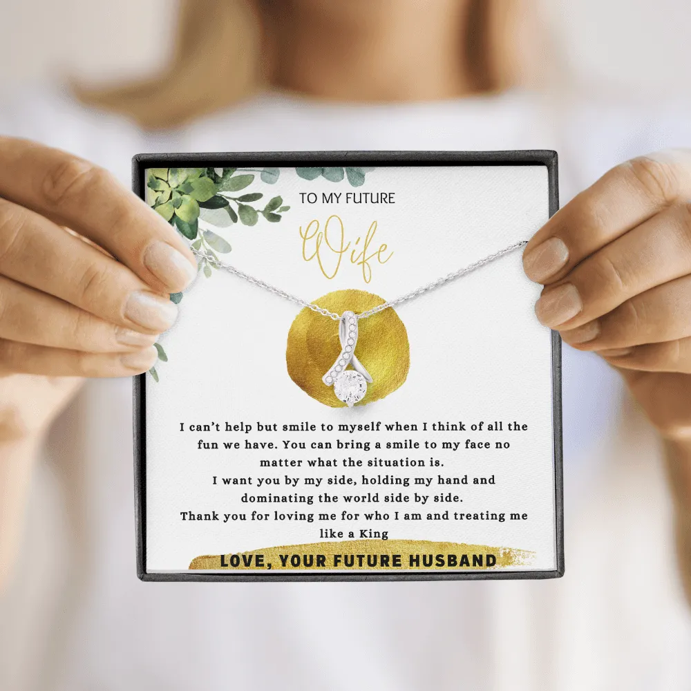 To my future wife massage card necklace with luxury box