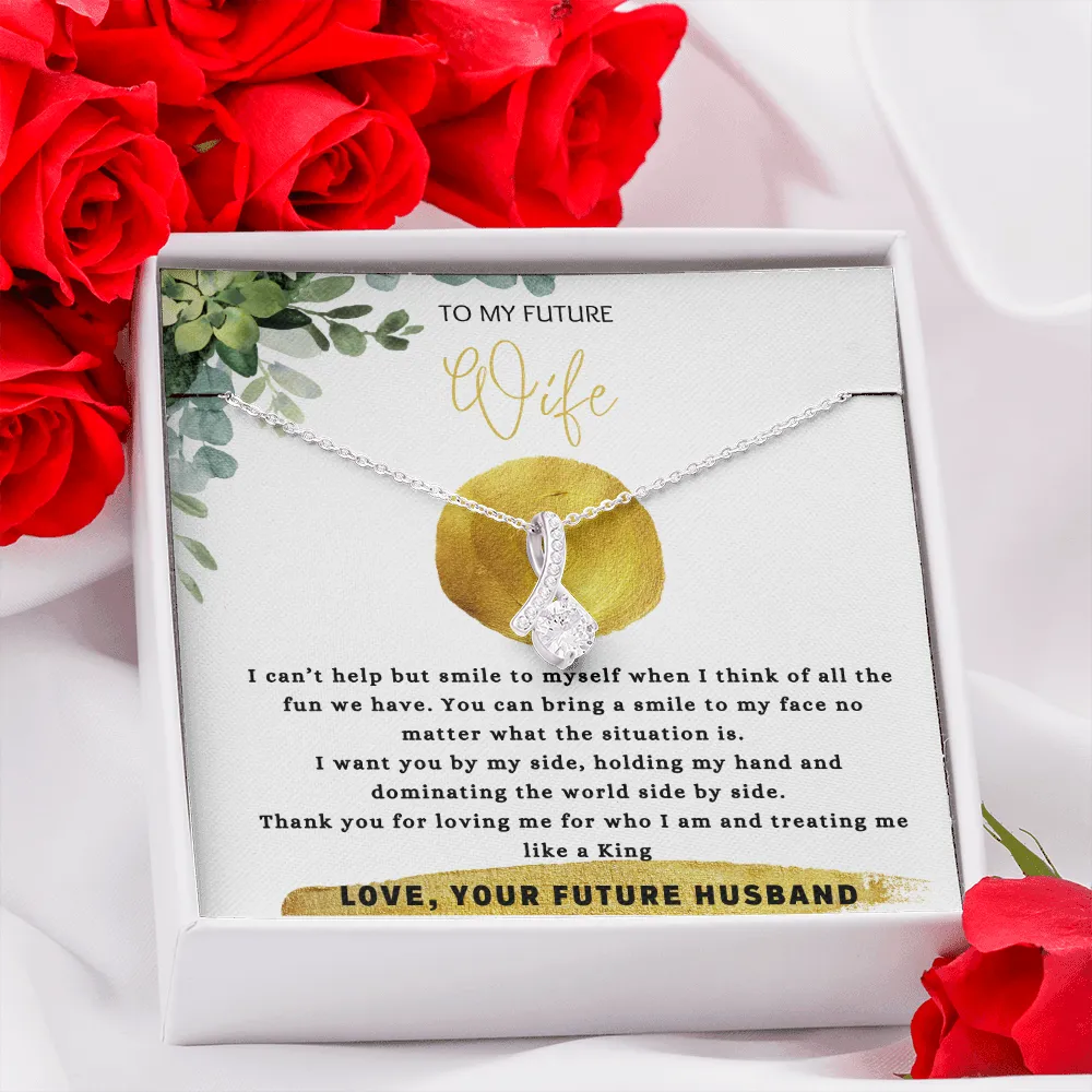 To my future wife massage card necklace with luxury box