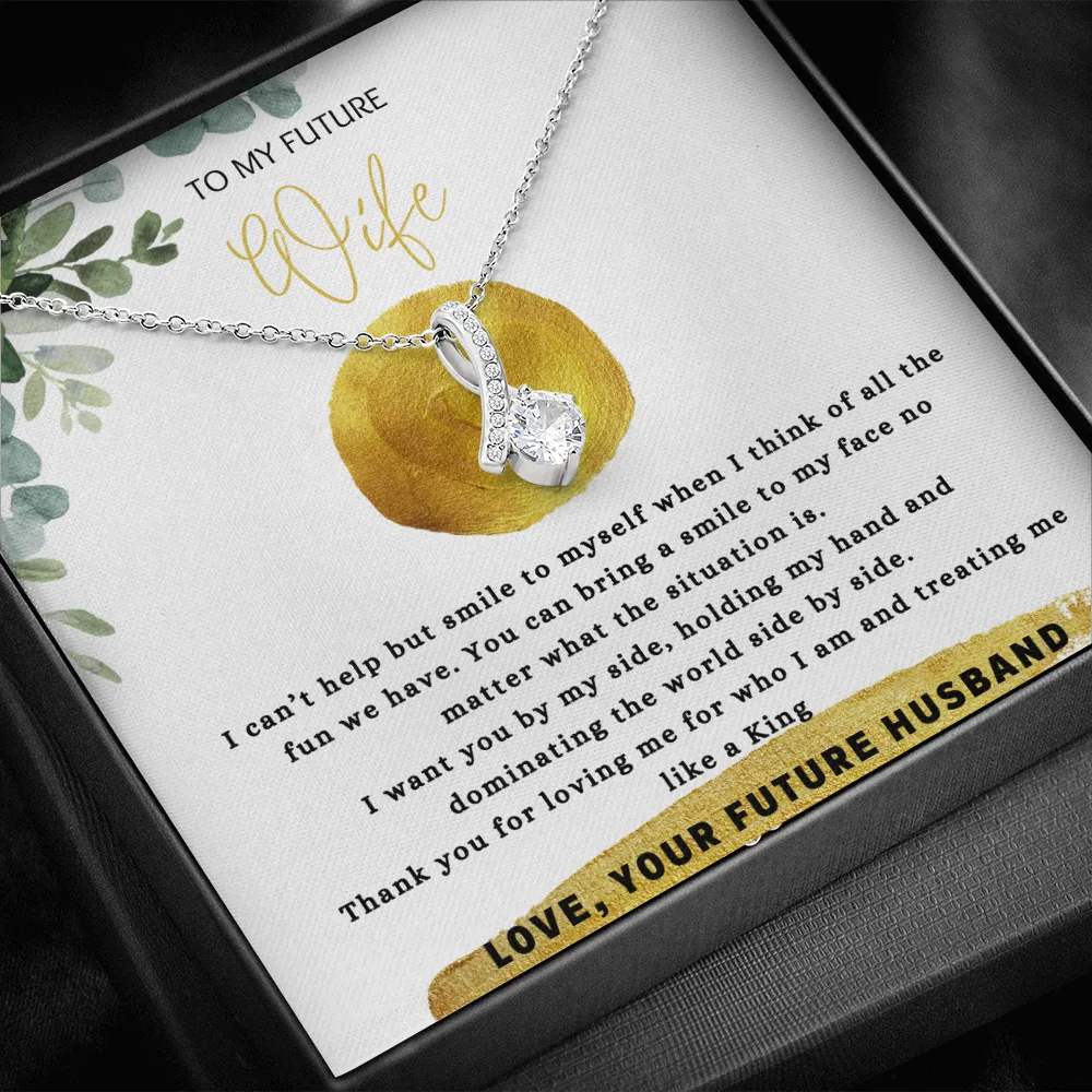 To my future wife massage card necklace with luxury box