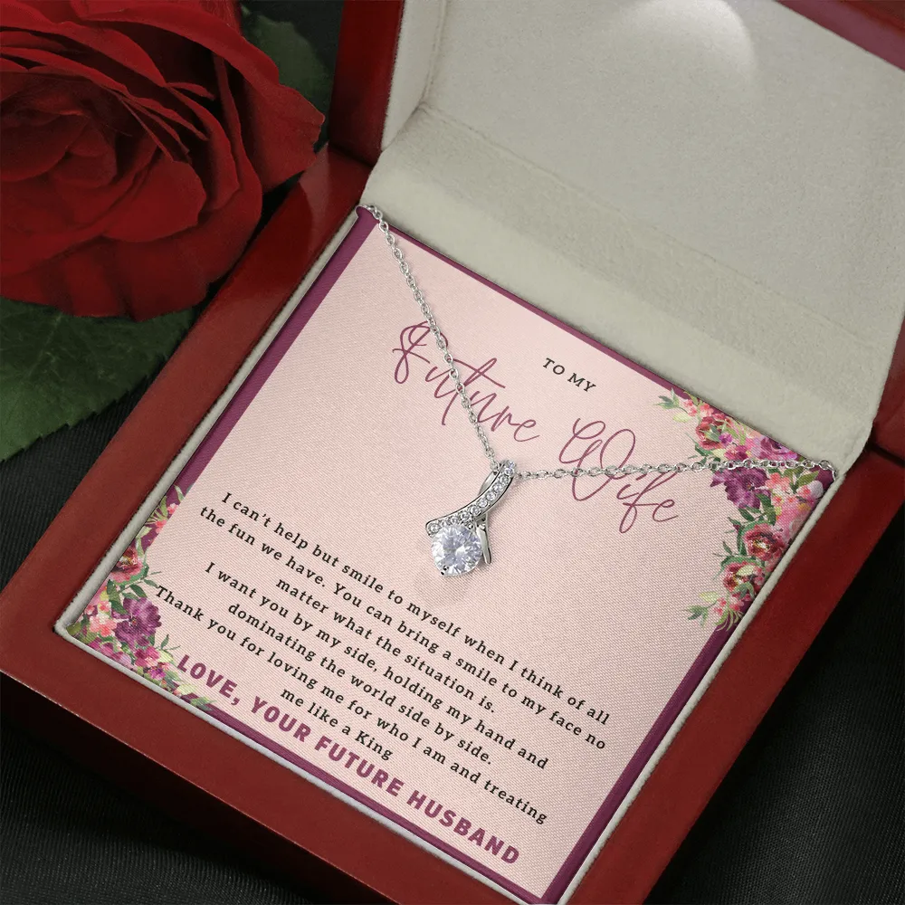 To my future wife massage card necklace with luxury box