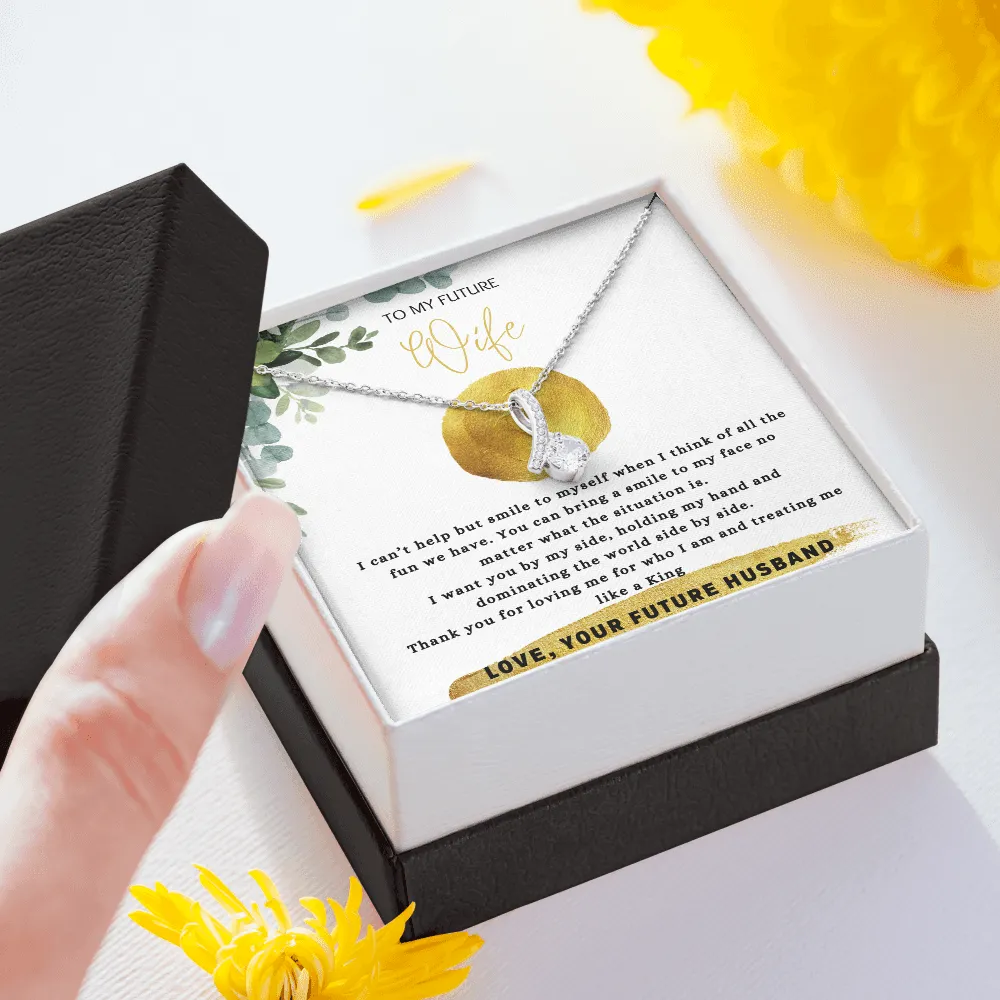 To my future wife massage card necklace with luxury box