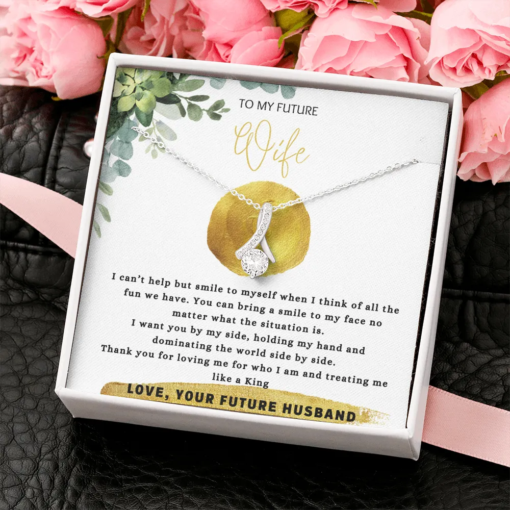 To my future wife massage card necklace with luxury box