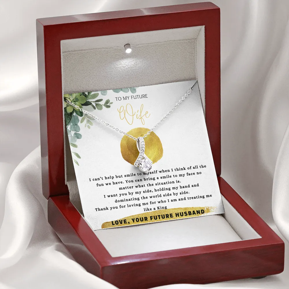 To my future wife massage card necklace with luxury box