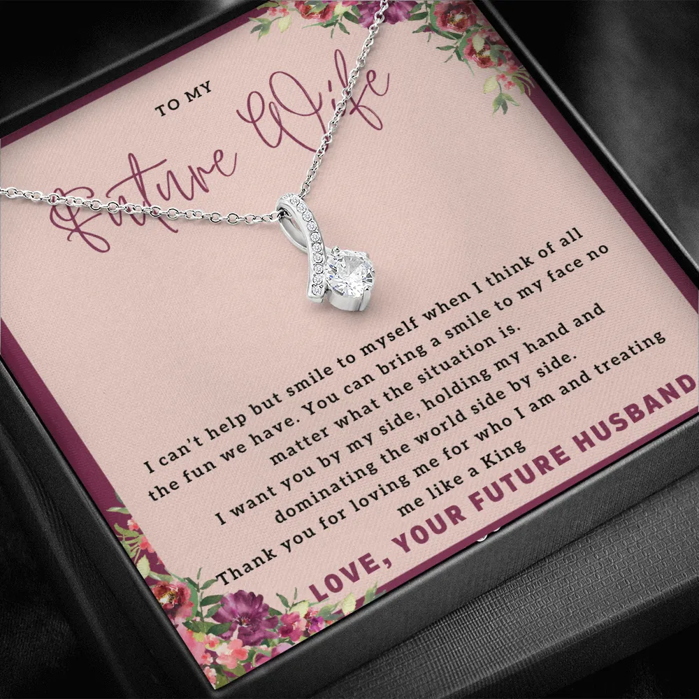 To my future wife massage card necklace with luxury box