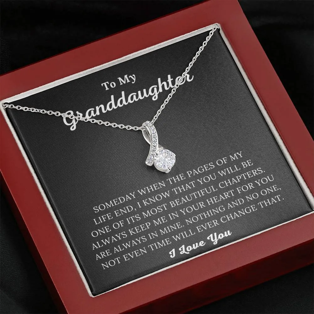 To My Granddaughter - Always Keep Me In Your Heart - Alluring Beauty Necklace