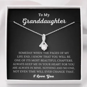 To My Granddaughter - Always Keep Me In Your Heart - Alluring Beauty Necklace